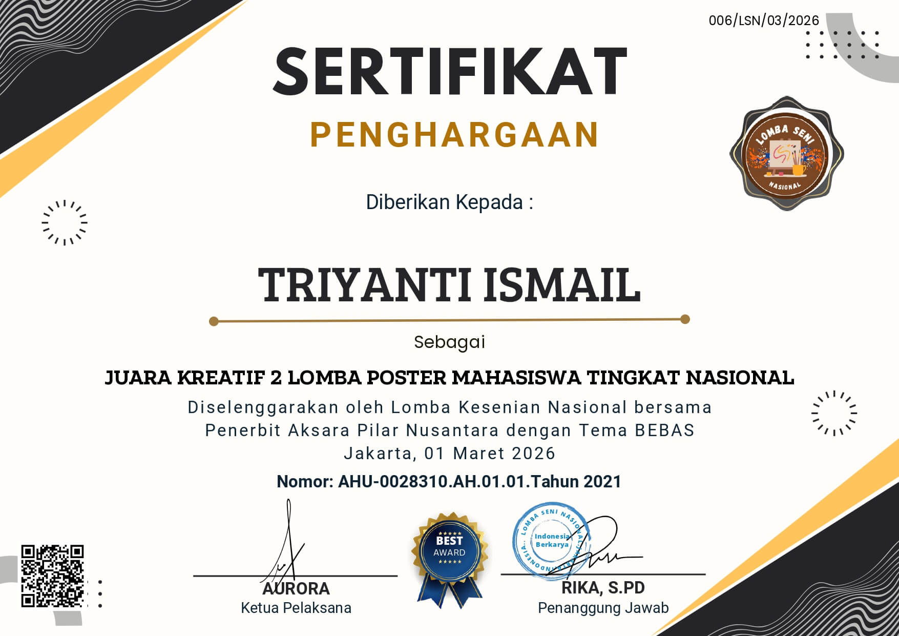 Piagam 1